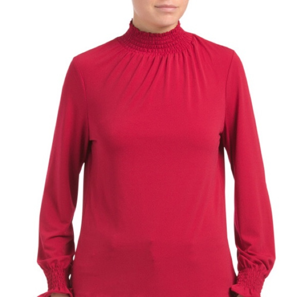 Adrianna Papell smock neck shirt NWT